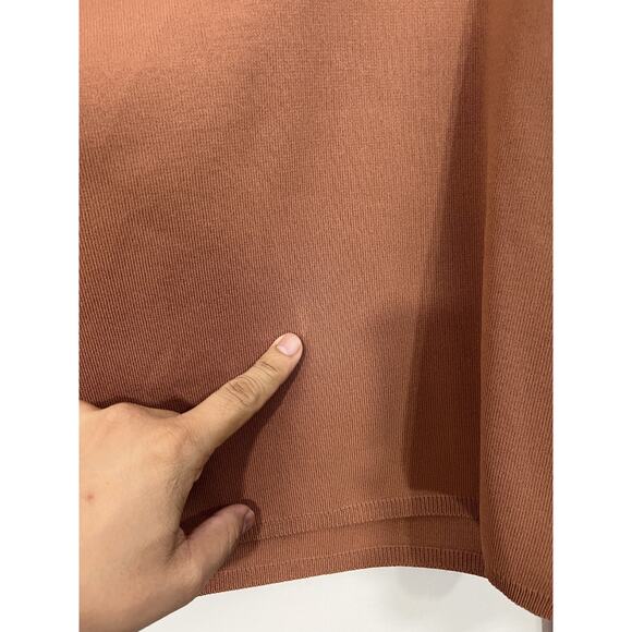 Y2K Minimalist Cutout Ribbed Crop Top XL Ballet Scandi Capsule Quiet Luxury Boho - Picture 4 of 16